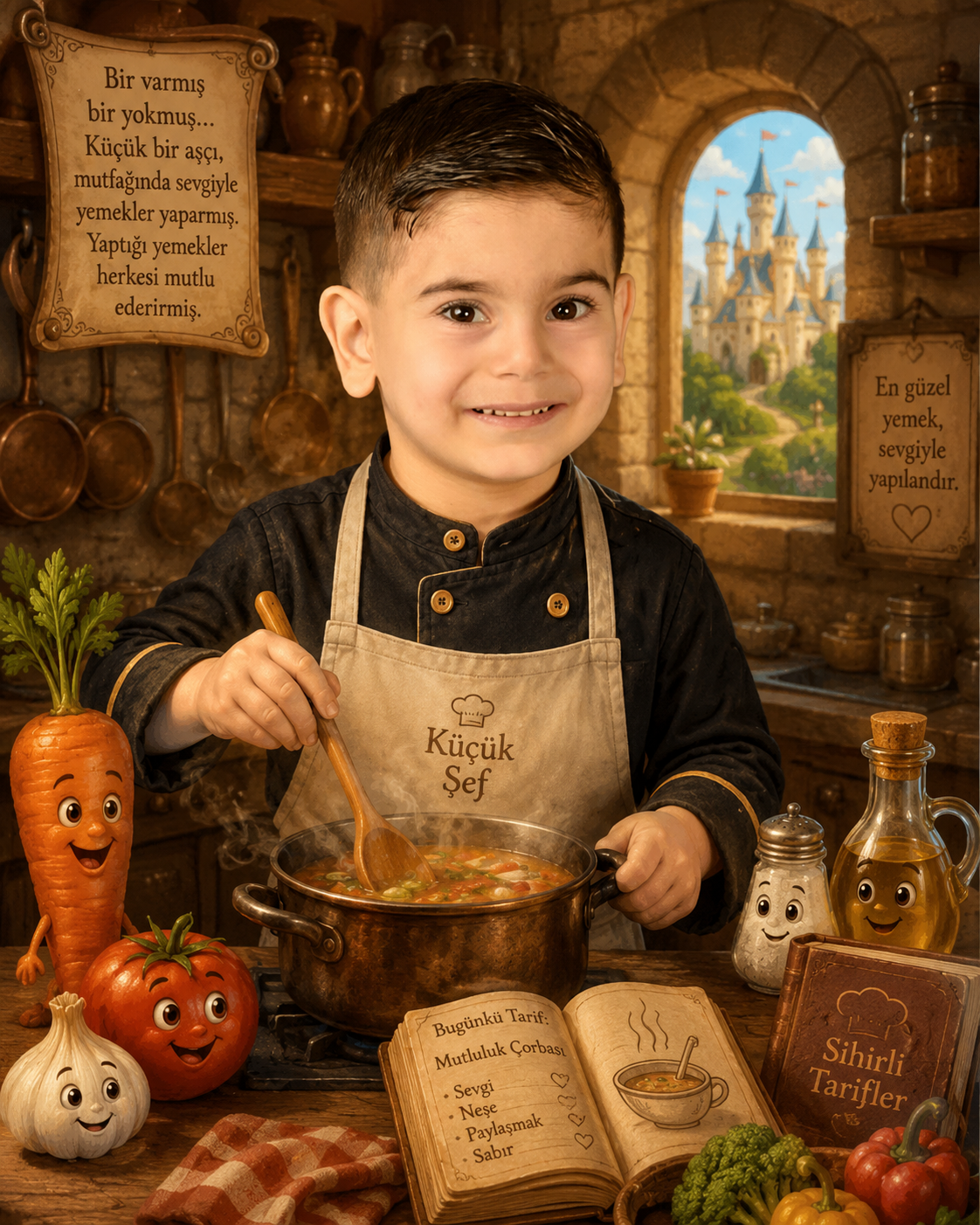 Efe'nin Konuşan Mutfağı AI masal kitabı kapağı